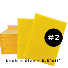 2 Kraft Bubble Mailers 8.5x11 Self Seal Padded Envelope Shipping Bags