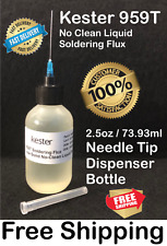 2.5oz 73.93ml Kester 959t No Clean Liquid Flux Needle Tipped Bottle