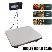 660lbs Digital Floor Bench Scale Lcd Display Postal Platform Shipping