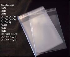 200 Pck Clear Resealable Self Adhesive Seal Cello Lip Tape Plastic Bags 1.2mil