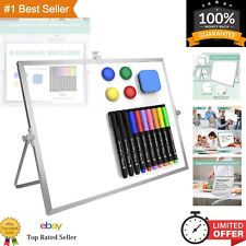 Portable Magnetic Whiteboard Easel - 16x12in Double-sided Board With Accessories