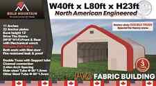 W40xl80xh23 Storage Building Shelter Double Truss 22oz Pvc Fabric Hoop Barn