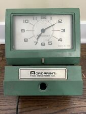  Acroprint Time Clock Recorder 150 Nr4 Works Selling As Parts No Key