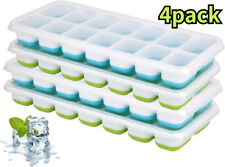Ice Cube Tray 4 Pack Silicone Ice Tray 14 Ice Cube Molds With Lids Stackable