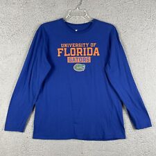 Florida Gators Fanatics Mens Size Xl Blue Football Long Sleeve Pullover T Shirt