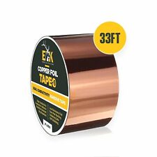 Copper Foil Tape With Conductive Adhesive For Guitar Emi Shielding 2 X 33