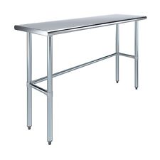 18 In. X 60 In. Open Base Stainless Steel Work Table Residential Commercial