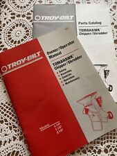 Oem Troy-built Chippershredder Owners Manual Parts Catalog Tomahawk 4 5 6hp