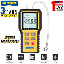 Digital Manometer Differential Dual Port Air Pressure Gauge Hvac Gas Teste Meter
