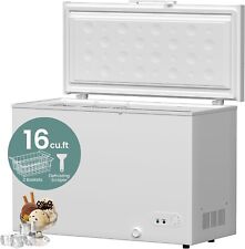 Commercial Upright Chest Freezer Large Deep Top White Food Storage 16 Cu.ft