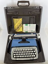 Smith-corona Galaxie Twelve Xii 12 Typewriter Blue W Case - Nice Cond. Tested
