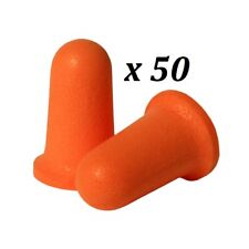 50 Pairs Foam Earplugs Uncorded Nrr 33db Hi Vis Orange Sleep Aid Ear Plugs