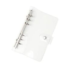 Clear A6 Binder Pvc Budget Binder With Snap Button Closure 6 Rings Loose Leaf...