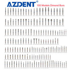Azdent 5pcskit Dental Diamond Fg Burs For High Speed Handpiece 1.6mm 100 Models
