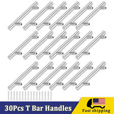 30pack Kitchen Cabinet Pulls Drawer T Bar Handles Brushed Nickel Stainless Steel