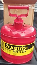 New Justrite 7120100 Usa Made 2 Gallon Steel Type 1 Safety Gas Fuel Can Sale