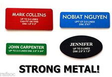 12 Metal Employee Personalized Name Tag Badge Custom Engraved With Magnet
