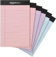 Narrow Ruled 5 X 8-inch Lined Writing Note Pads 6 Count 50 Sheet Pads Multic