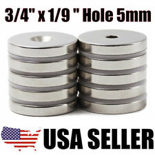 34 X19 Hole 5mm Rare Earth Neodymium Strong Countersunk Ring Magnets