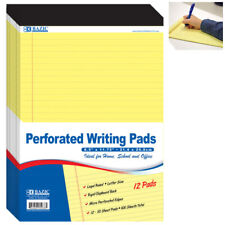 12 Ct Legal Note Pads Wide Ruled Pad Writing 8.5 X 11 Canary Yellow 50 Sheets 
