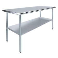 30 In. X 72 In. Stainless Steel Work Table Metal Utility Table