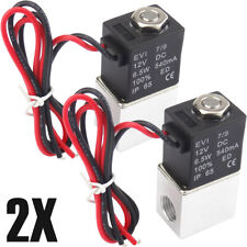 2pcs 14 Fast Response Electric Solenoid Valve Air Water Dc 12v Normally Closed