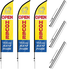 Open House Flag For Real Estate Agents 8.5ft Open House Sign Feather Flag Pole K