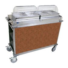 Cadco Cbc-hh-l1 Electric Mobileserv Hot Food Buffet Cart With 2 Buffet Servers