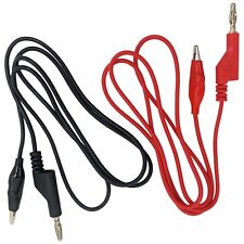 Banana To Alligator Test Lead Set Includes One Red One Black 3 Foot Length