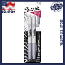 Sharpie 39108pp Metallic Permanent Markers Fine Point Silver 2 Count-us Stock