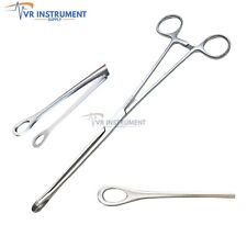 Foerster Sponge Forceps 9.5 Straight Serrated Surgical Holding Medical Tools