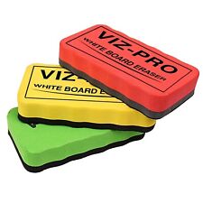 3 Pcs Viz-pro Magnetic Eraser For Whiteboard Dry Erase Board Marker Erasers