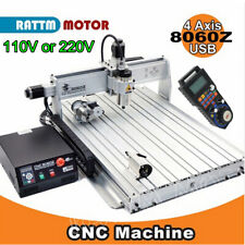 Usb 4 Axis 8060z-2200w 2.2kw Vfd Cnc Router Engraving Milling Machine Mach3mpg