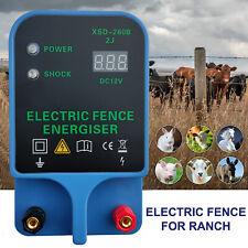 12v Powered Fence Charger 10km Electric Fence Energizer For Livestock Horse Goat