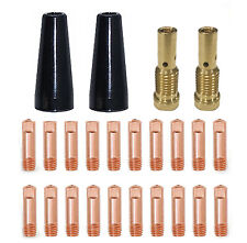 24pk Flux Core Gasless Nozzle Diffuser Tip Kit For Lincoln Weld Pak Hd Handy Mig