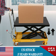 Single Scissor Lift Table 500lbs Hydraulic Lift Table Cart 30.5 Lift Height