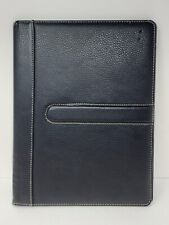 Buxton Black Faux Pebble Leather Portfolio Folder Organizer 12 X 9.25
