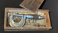 Vintage Brown Sharpe No. 8 Outside Micrometer In Orig. Case With Tool