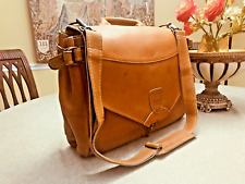 Tahoe Brown Bag Co Saddle Leather Briefcase Messenger Bag Postal Bag -usa