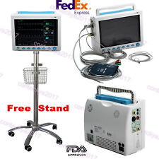 Contec Icu Vital Signs Patient Monitor With Rolling Stand 6 Parameters Cms8000