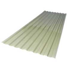 26 In. X 6 Ft. Corrugated Polycarbonate Roof Panel In Misty Green Easy To Use