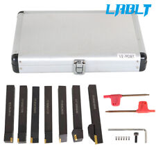 Lablt 7 Pcs 12 Indexable Carbide Turning Tool Set In Fitted Box For Lathe