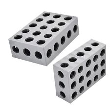 Mitoharet 1-2-3 Machinist Blocks 23 Holes Matched Pair 1x2x3 Ultra Precision M