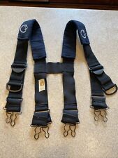 Firefighter Padded Suspenders Black Parachute Style Turnout Pants Lion Apparel 1