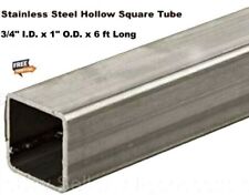 Stainless Steel Hollow Square Tube 34 I.d. X 1 O.d. X 6 Ft Long .120 Wall
