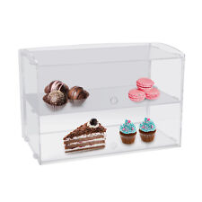 2-tier Cake Display Cabinet Countertop Cosmetics Storage Case Clear Acrylic Box