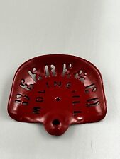 Vintage Miniature Cast Iron Deere Co Red Tractor Seat Moline Il