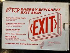 Tcp Energy Efficient Exit Sign Red Led Model 20743d Ac Dc Battery