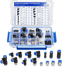 Dot Air Hose Fittings 37 Pcs 14 38 12 In Push To Connect Brake Line Fittin...