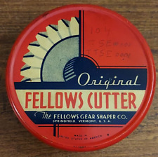 Vintage Fellows Gear Shaper Original Cutter Tin Advertising Empty